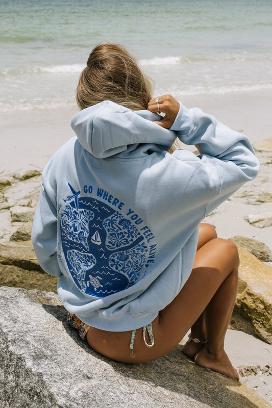 Feel Alive Blue Hoodie